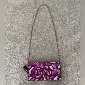 Lulu’s Pink Beaded Clutch